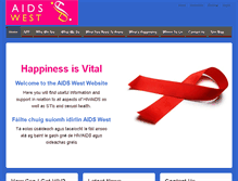 Tablet Screenshot of aidswest.ie